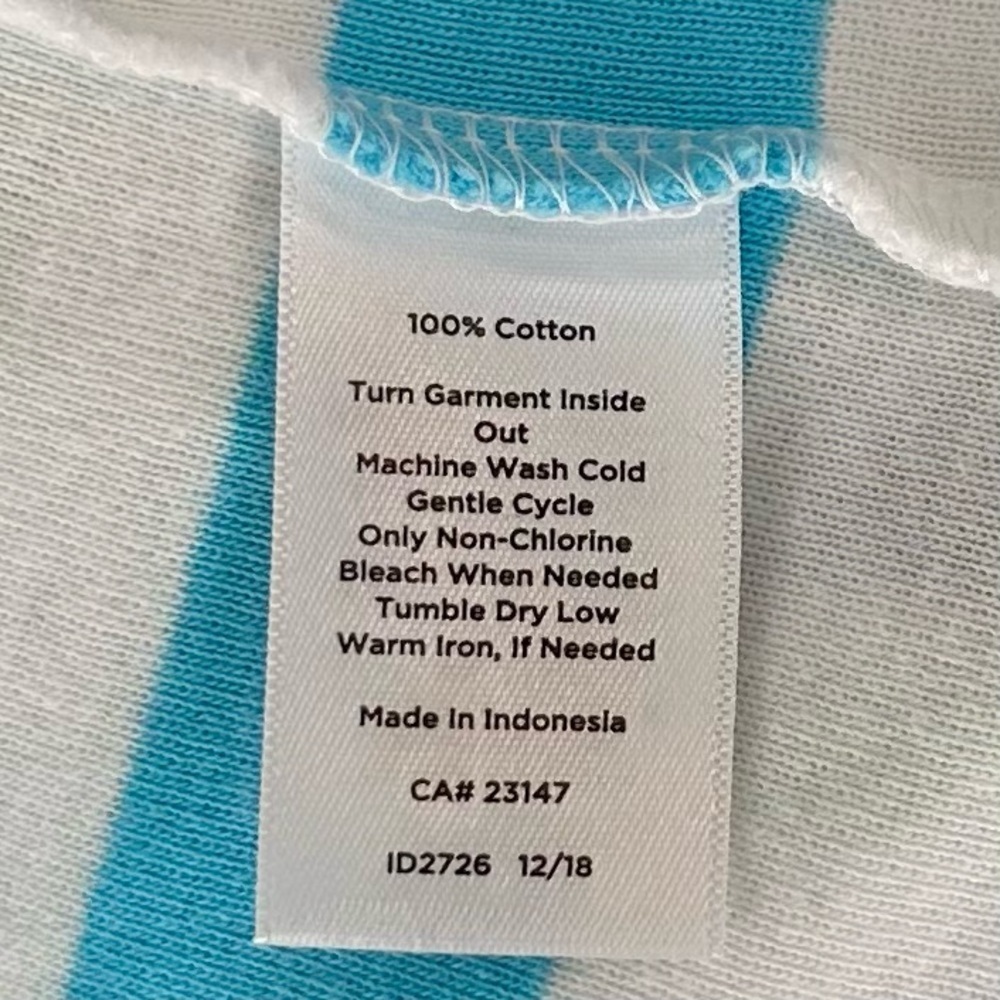 Talbots V-Neck Tee Short Sleeve Stripes Size M - Picture 8 of 10